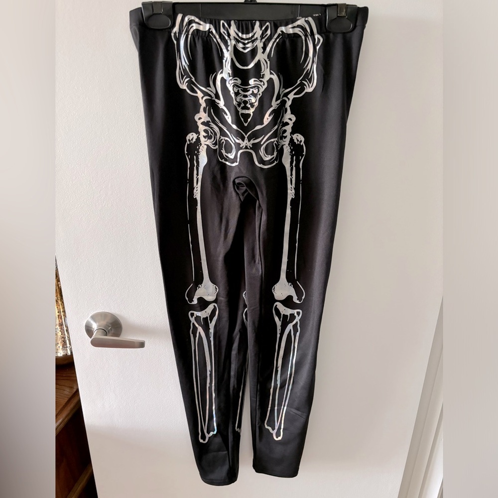 Women’s Iridescent Double Sided Skeleton Leggings